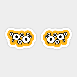 Cartoon Eyes - Spider Monster Face Sticker